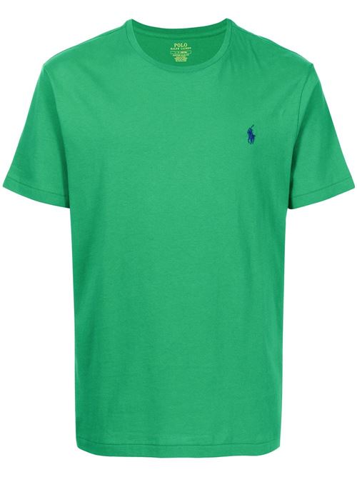 Green cotton logo-embroidered T-shirt Polo Ralph Lauren | 710671438223